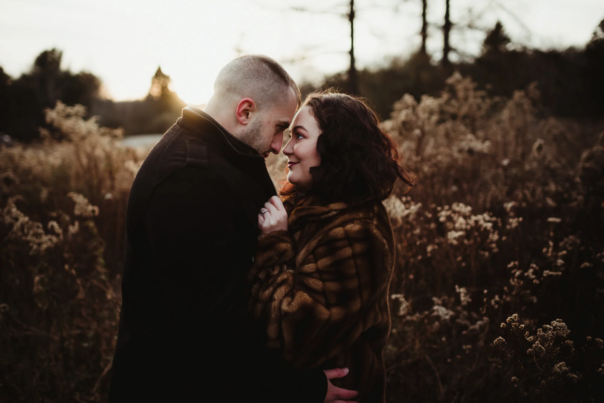 Sunset engagement session by NEPA Engagement photographer in Wiliamsport, PA