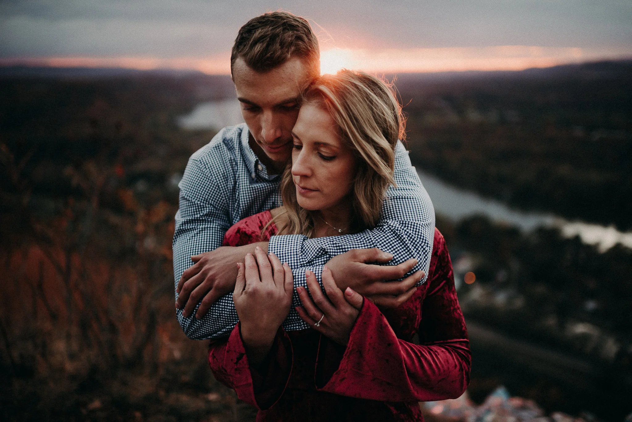 mountain top Engagement session by wedding photographer in Scranton NEPA