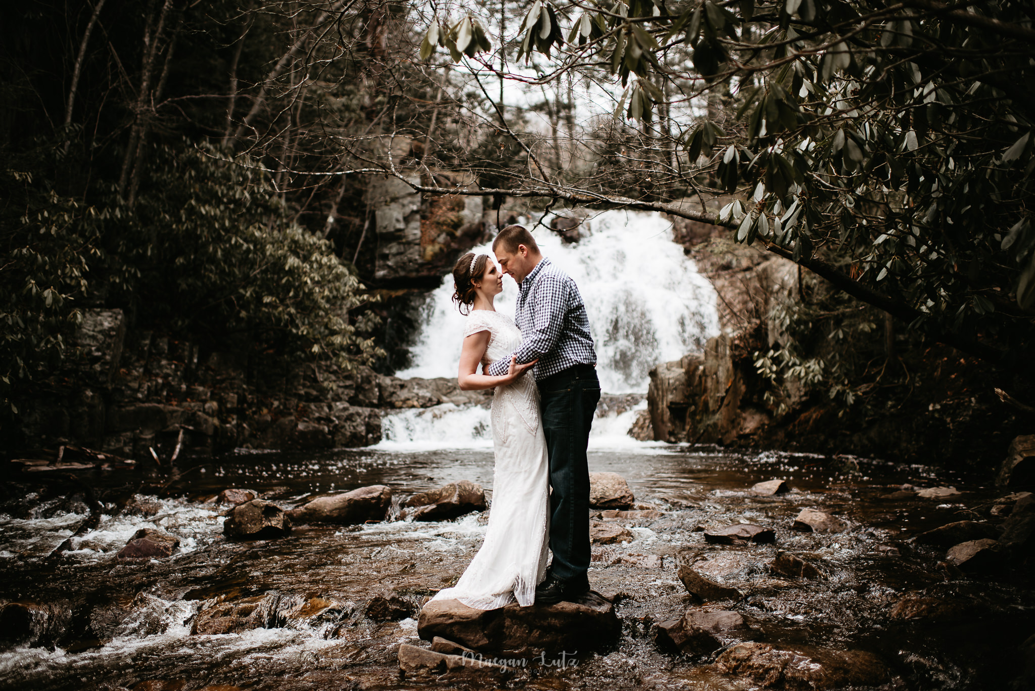 Destination wedding photographer, Colorado, Hawaii, water fall elopement in NEPA
