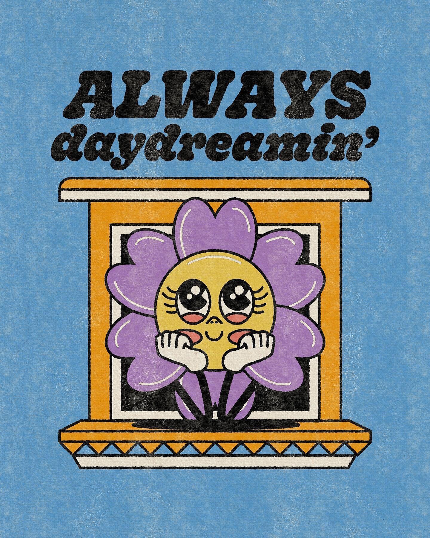 Head in the clouds always ☁️
.
.
.
.

#illustrator #vintagegraphics #design #characterdesign #illustration #peachy #illustratorsoninstagram #cartoonart #retroillustration #atomica #truegrittexturesupply
