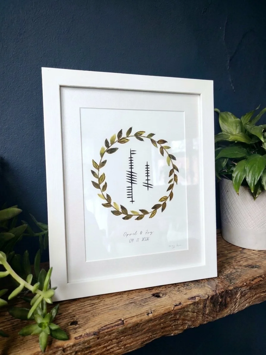 Birth Inscription in Wreath