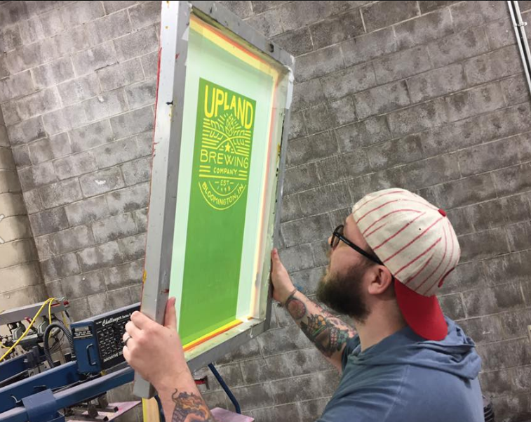 Merch being screenprinted