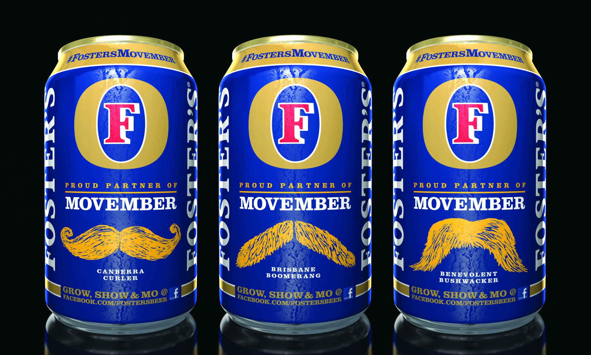 Limited edition Foster's Movember cans. 