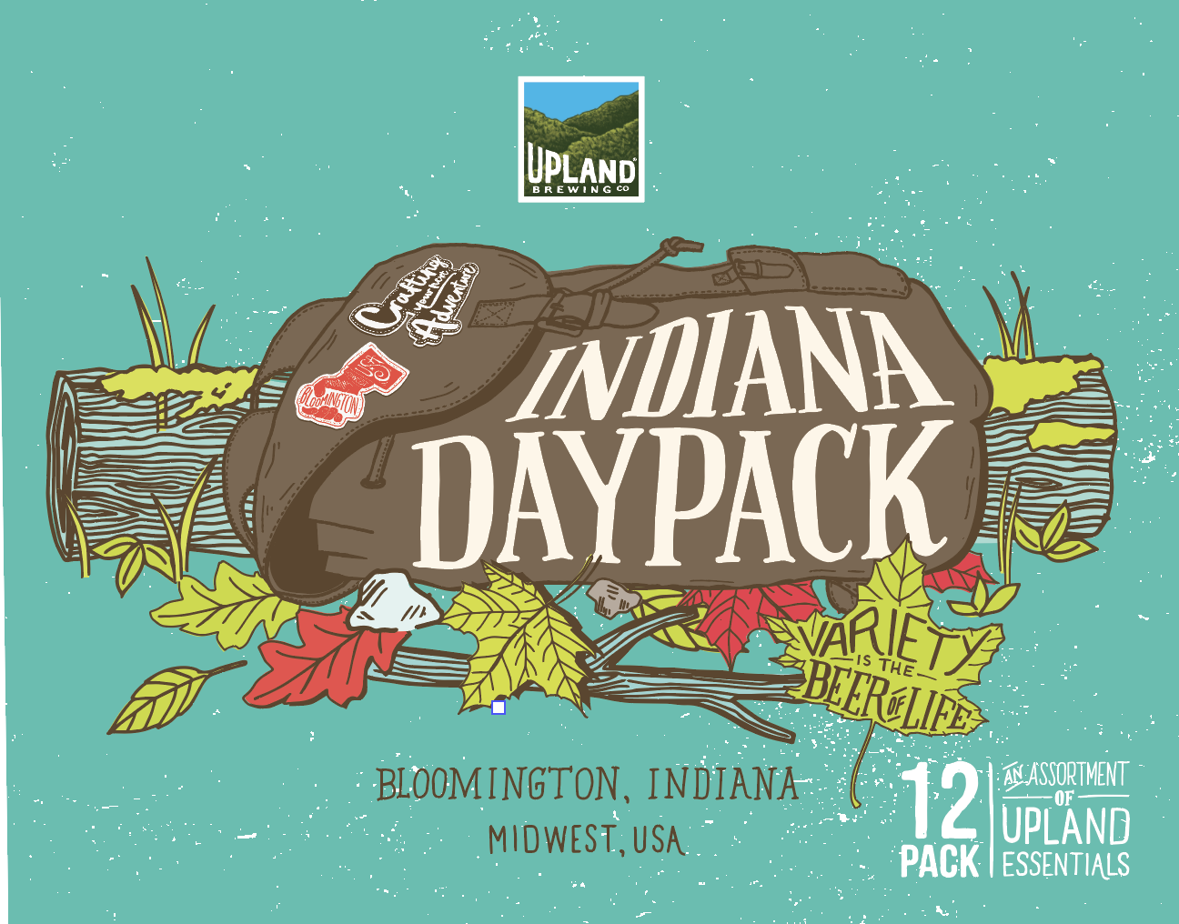 12 pack illustration for Upland’s variety pack