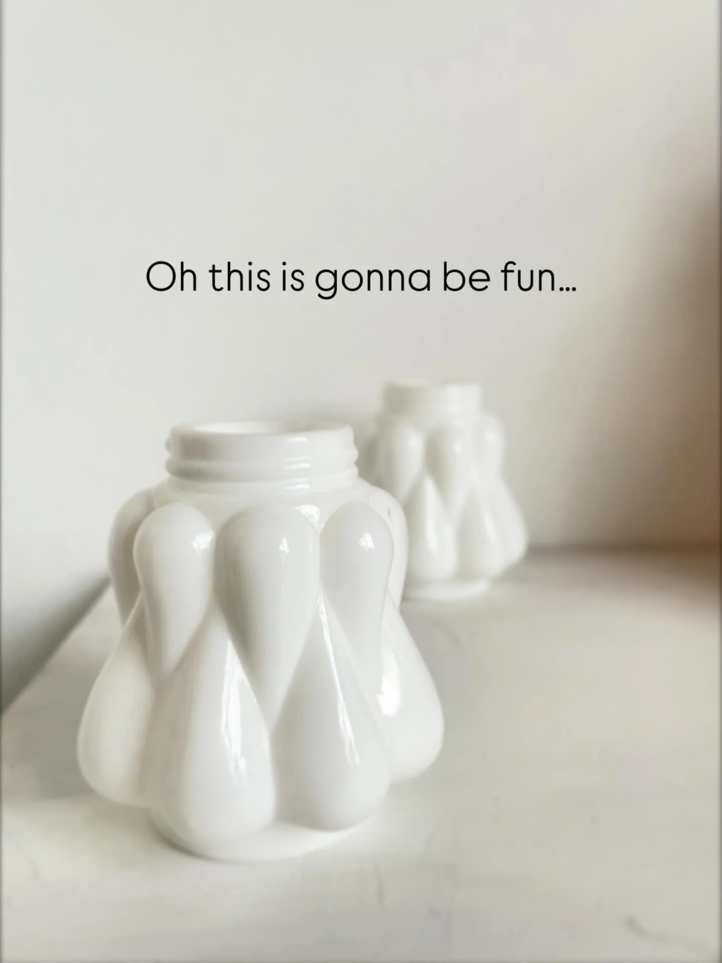 Oh I cannot wait to find these their perfect partners&hellip;.🤍🐚🤍

#unexpectedbeauty #create #milkglass