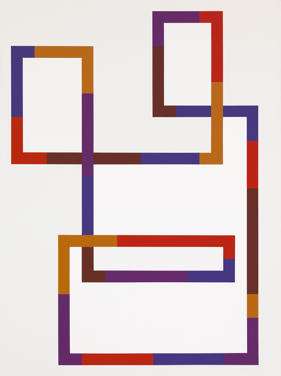 Forward Facing, 2016. 48" x 36', acrylic on canvas