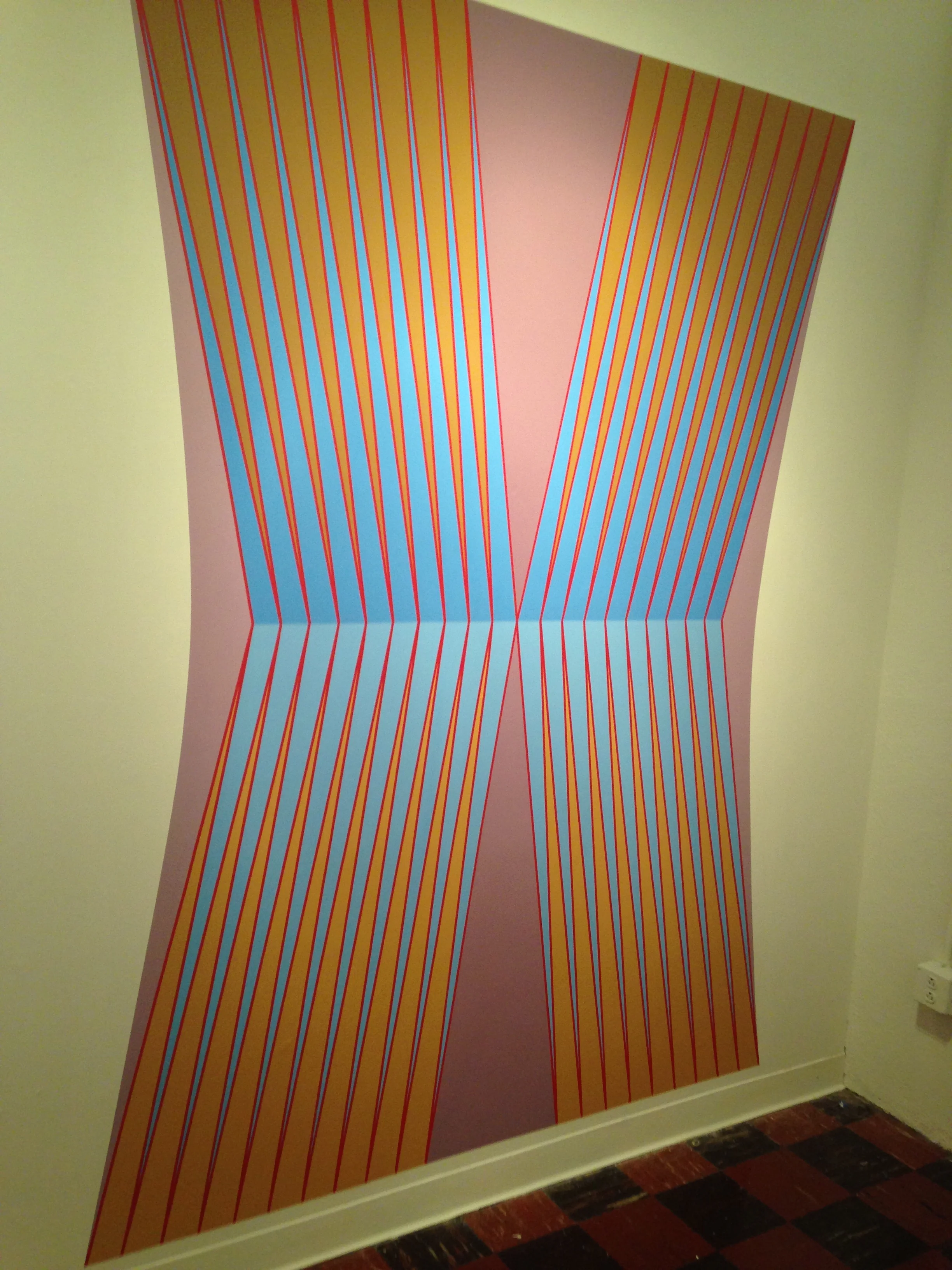 Situationistic (detail), 2013, Boston University Art Gallery, 100" x 60", acrylic painted directly on wall
