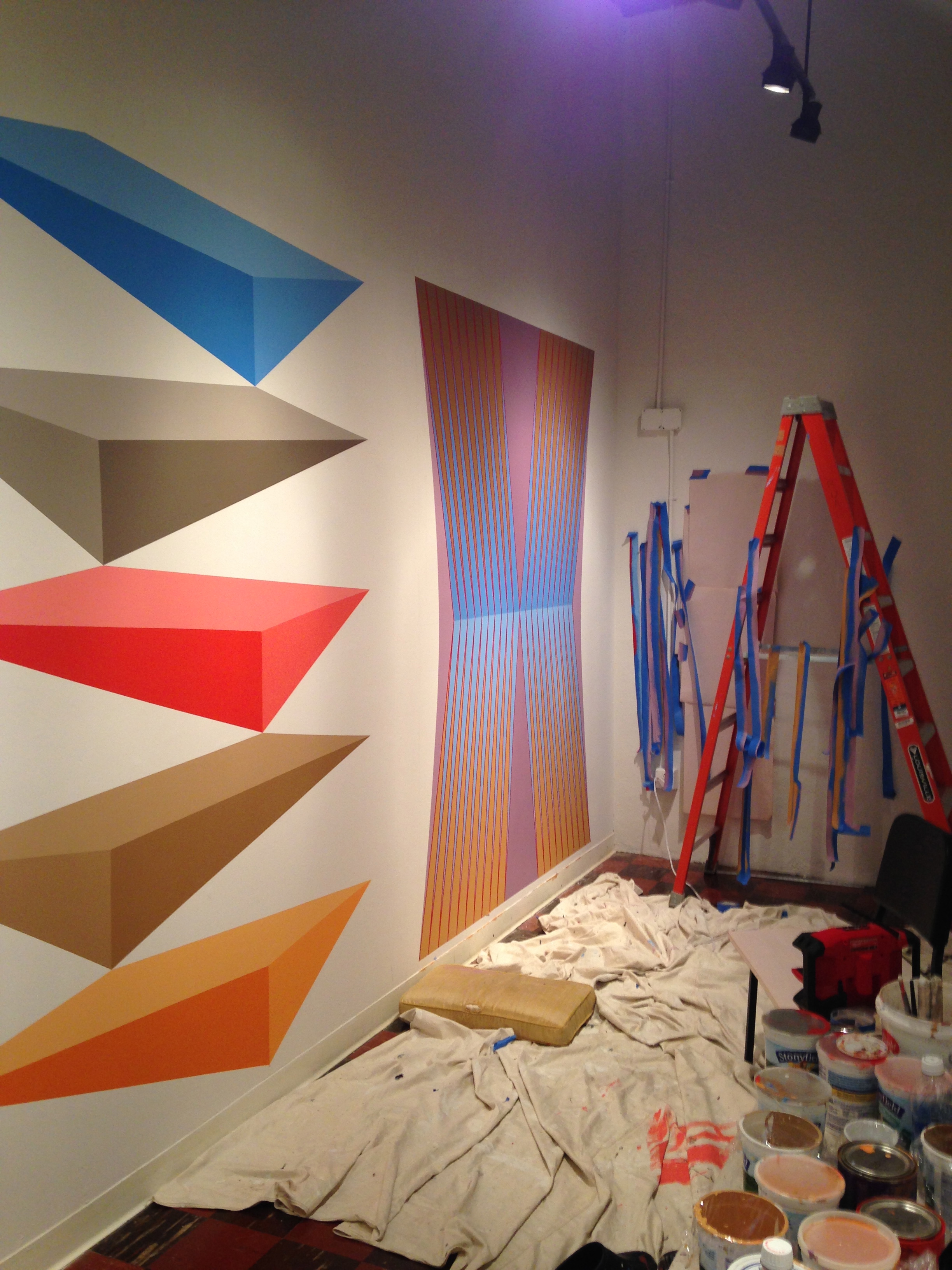 Situationistic, Boston University Art Gallery, 2013, 14' x 8' x 26', acrylic