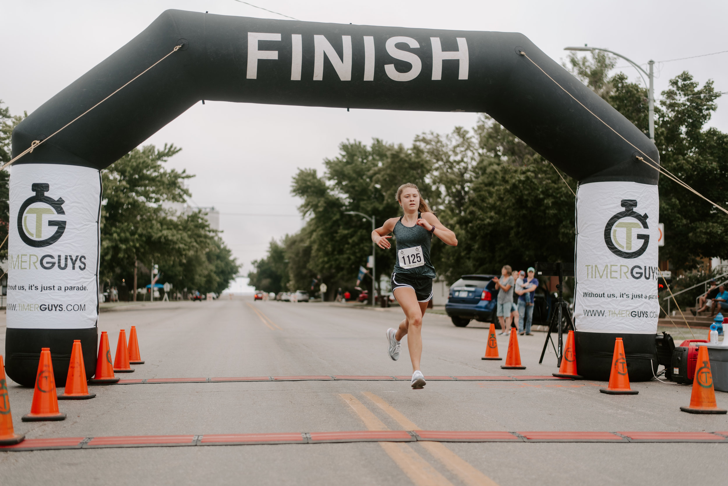 Ashtin finishes with a strong stride.