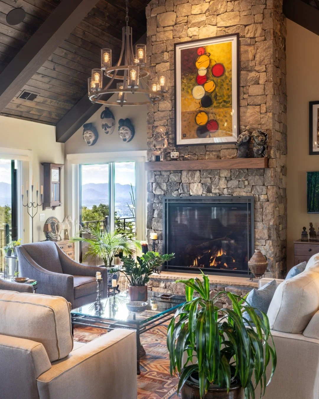 When your indoor fireplace has a view of your outdoor fireplace, you know the fall season is going to be 🔥!⁠
⁠
Call us at 828-252-1022 or schedule an appointment using the link in bio.⁠
⁠
#FireplaceInspo #FireplaceDesign #FireplaceGoals #HomeSourceB