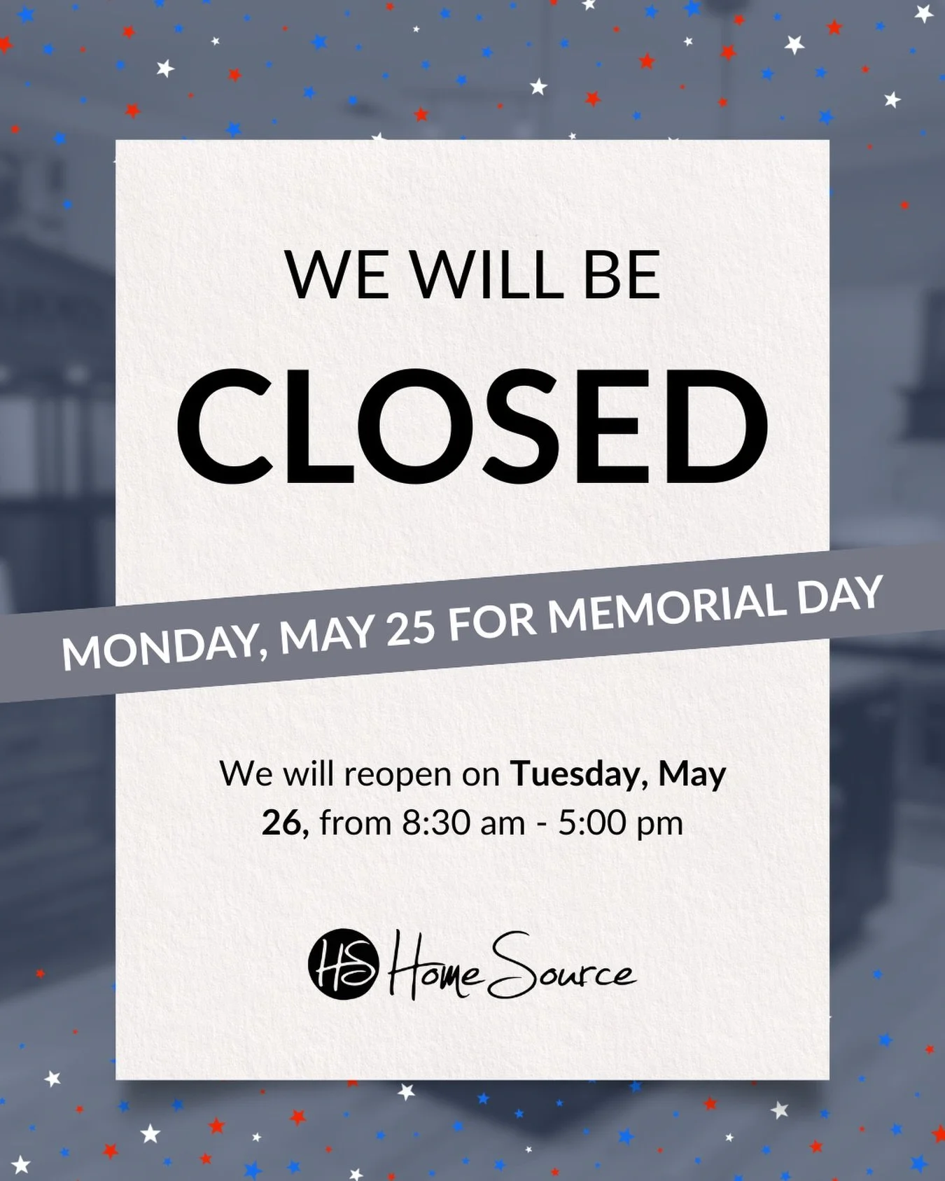 Honoring those who served. 🇺🇸

@homesourcebuilders and @homesource_design_center will be closed on Monday, May 25 in observance of Memorial Day. We&rsquo;ll be back on Tuesday, May 26 from 8:30 am-5 pm.

#MemorialDay #HomeSourceBuilders #HomeSource