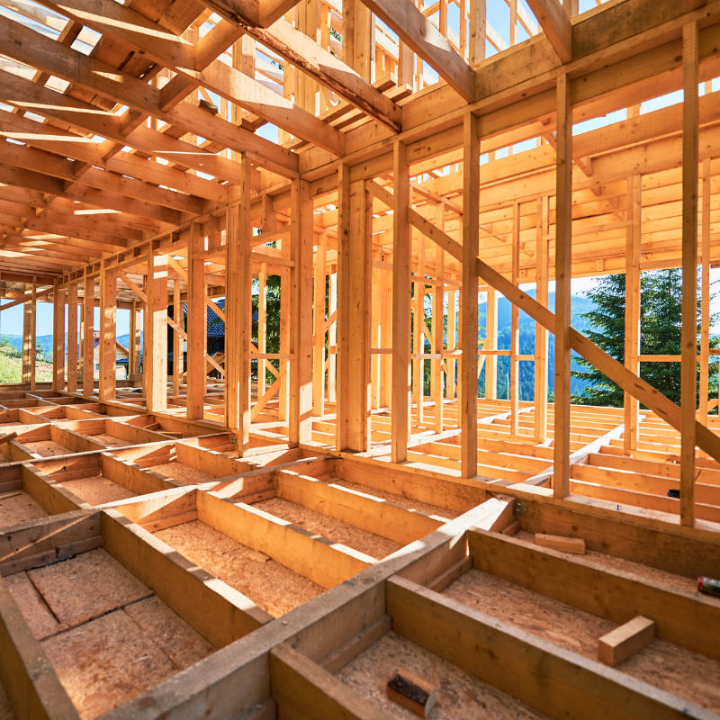 Framed custom home on a mountain lot in Western North Carolina