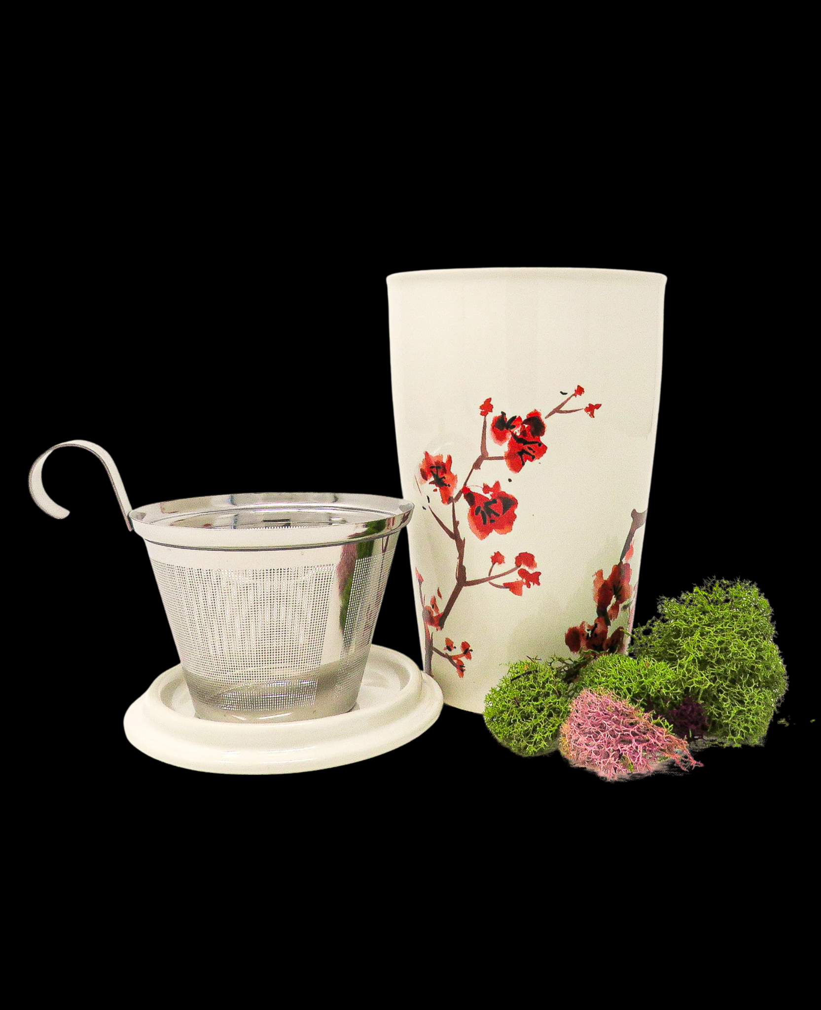 Cherry Blossom Tea Forte Mug with Infuser