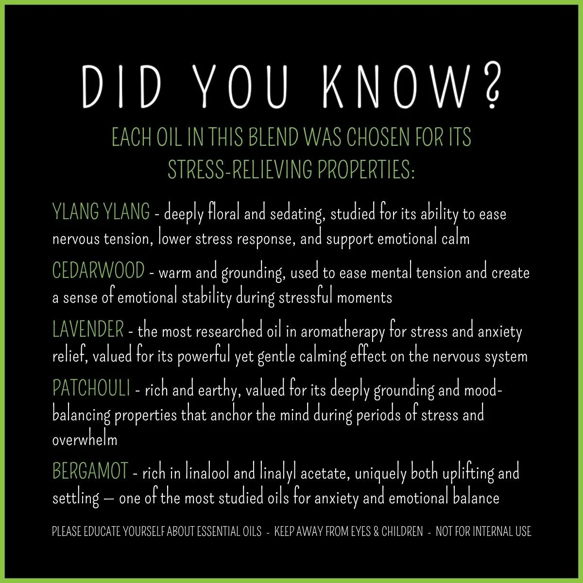 How Stress Relief topical blend supports stress & mood balance