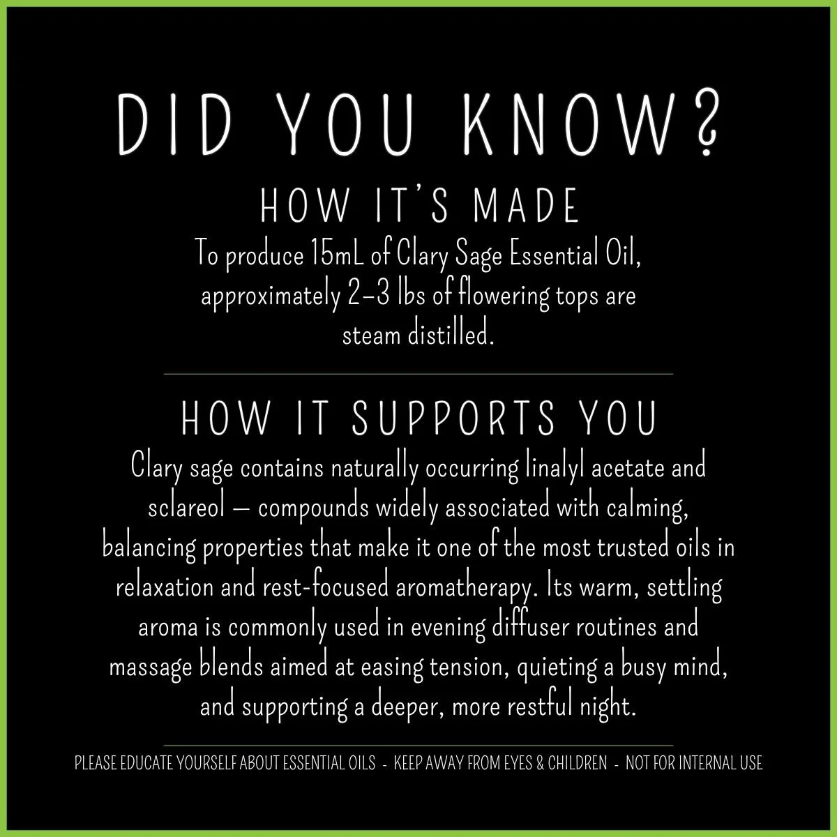 How Clary Sage essential oil is made