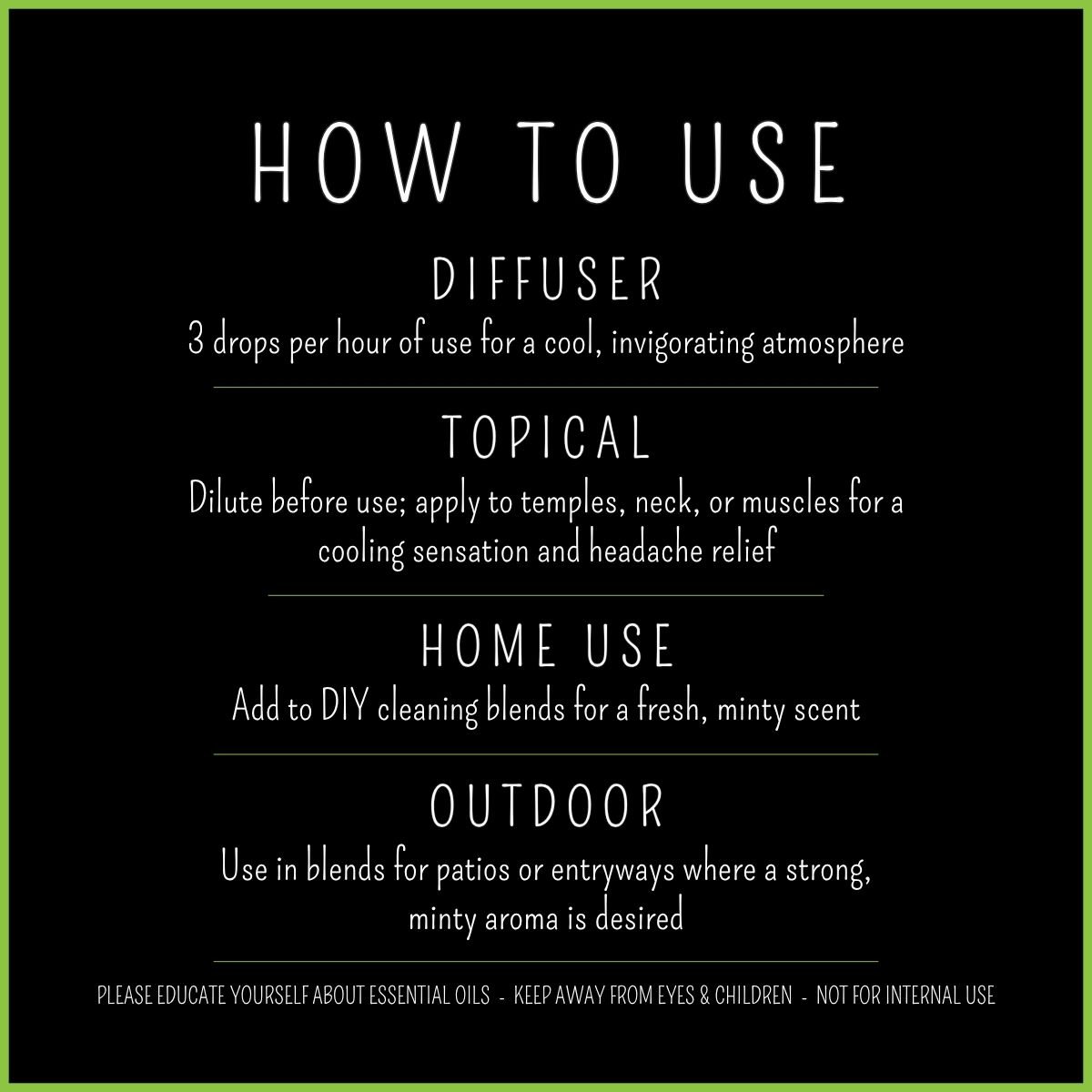 How to use Peppermint essential oil – clean & fresh