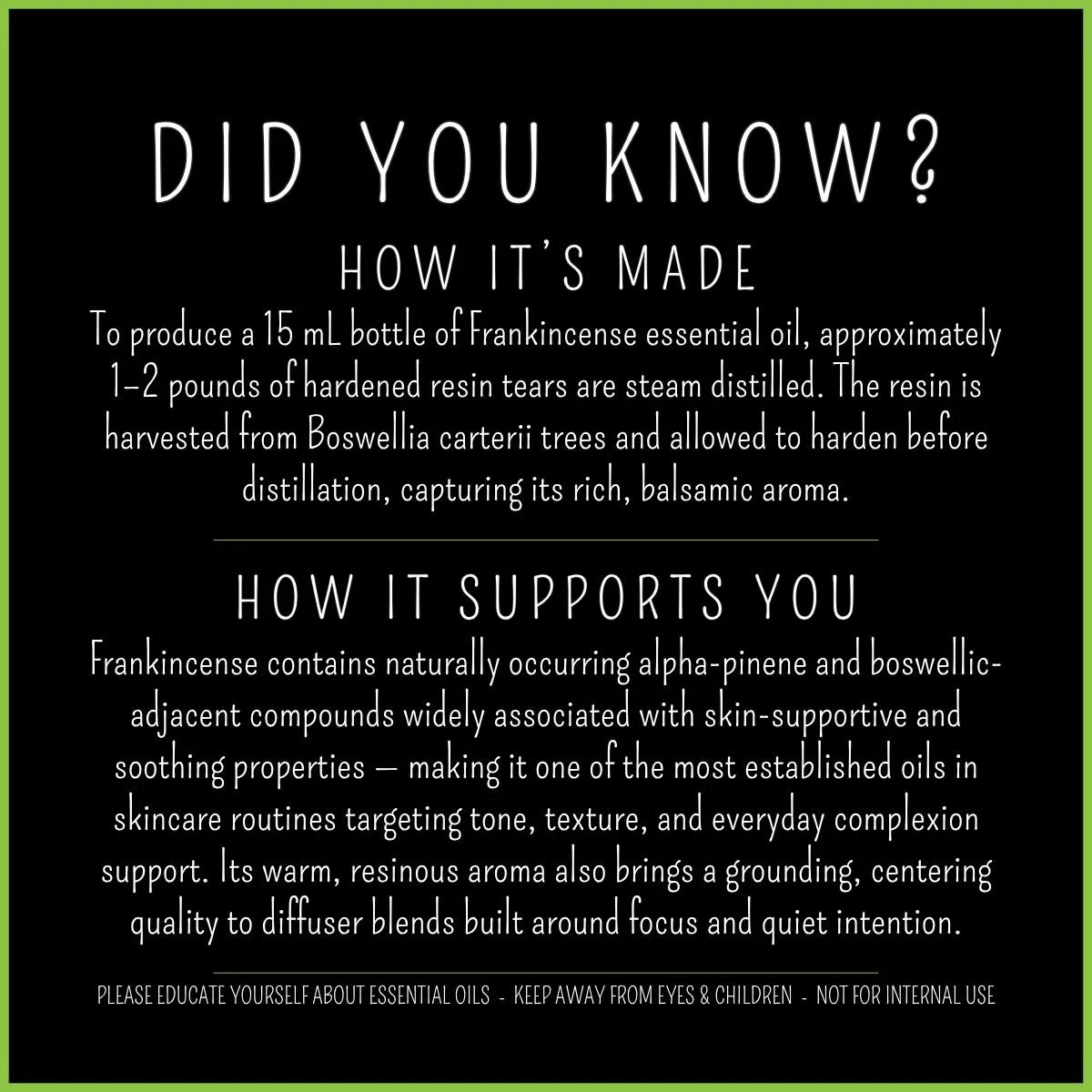 How Frankincense essential oil is made