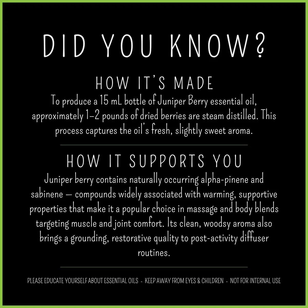 How Juniper Berry essential oil is made