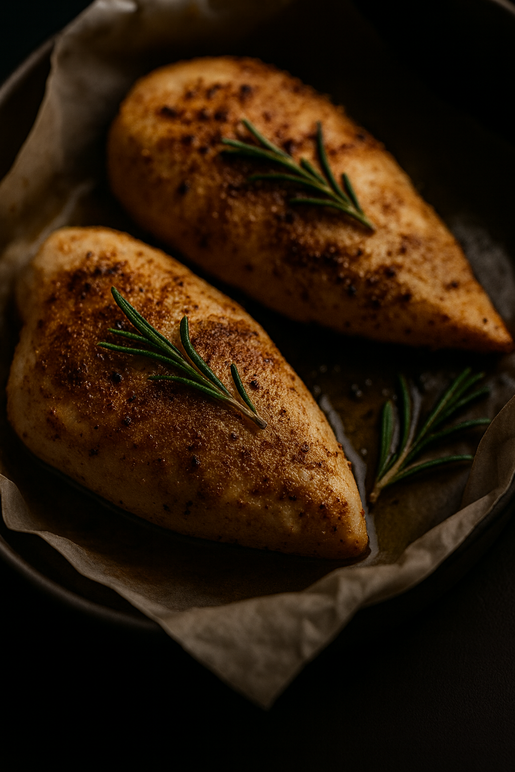 Herbs du Provence roasted chicken — golden herb-crusted chicken breasts with rosemary, The Tea Tree