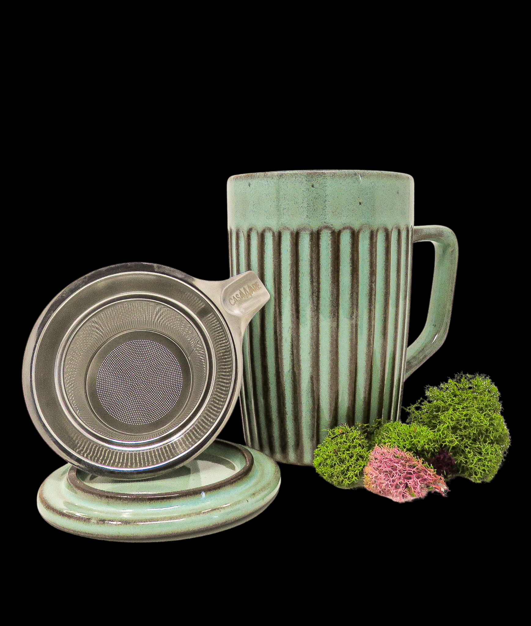 Green Shell Mug with Infuser