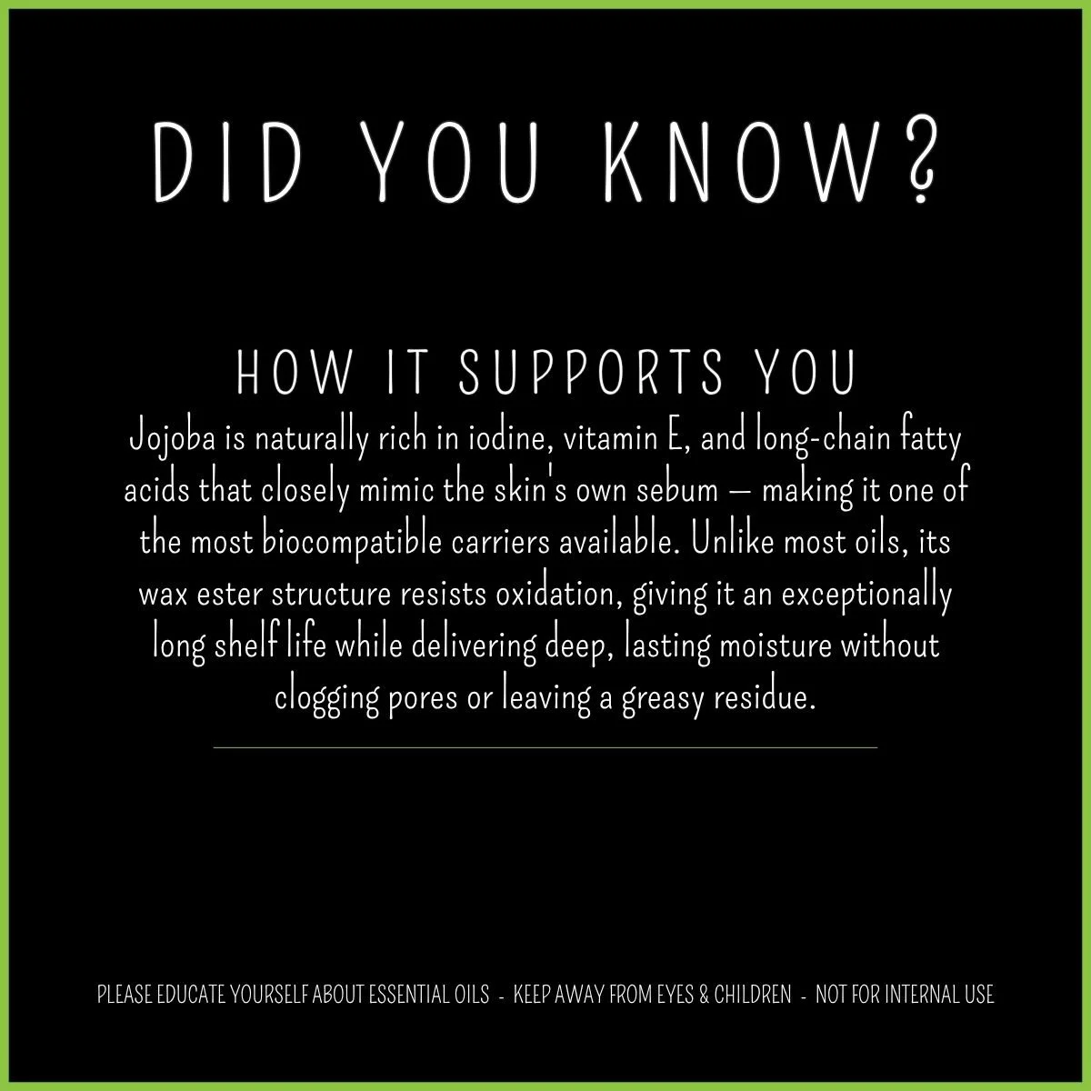 How Jojoba Oil supports skin balancing and beauty care