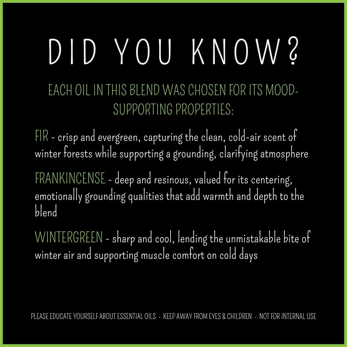 How to use Fresh Winter essential oil – clean & fresh