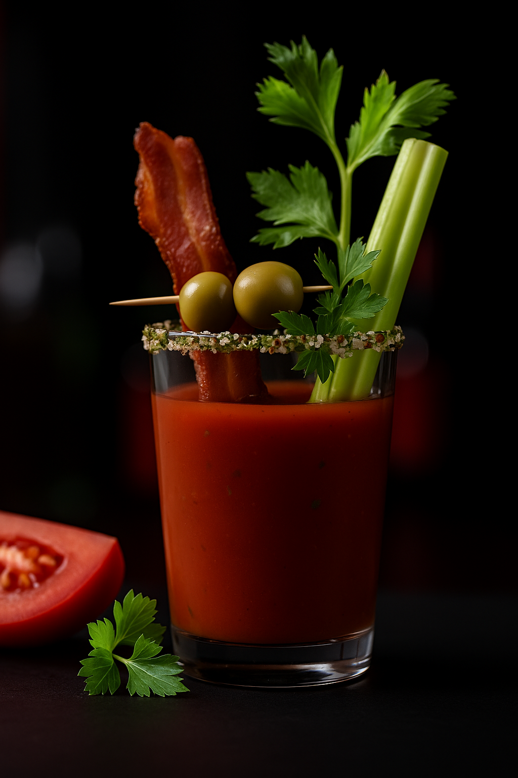 Tomato Basil Balsamic Bloody Mary