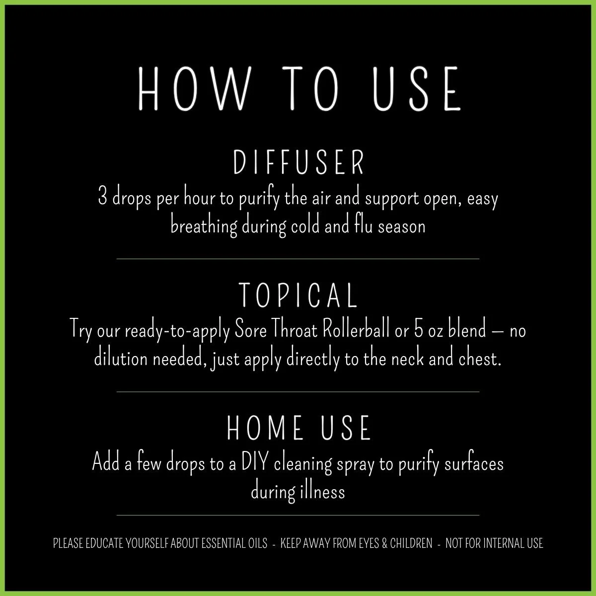 How to use Sore Throat essential oil – immune defense