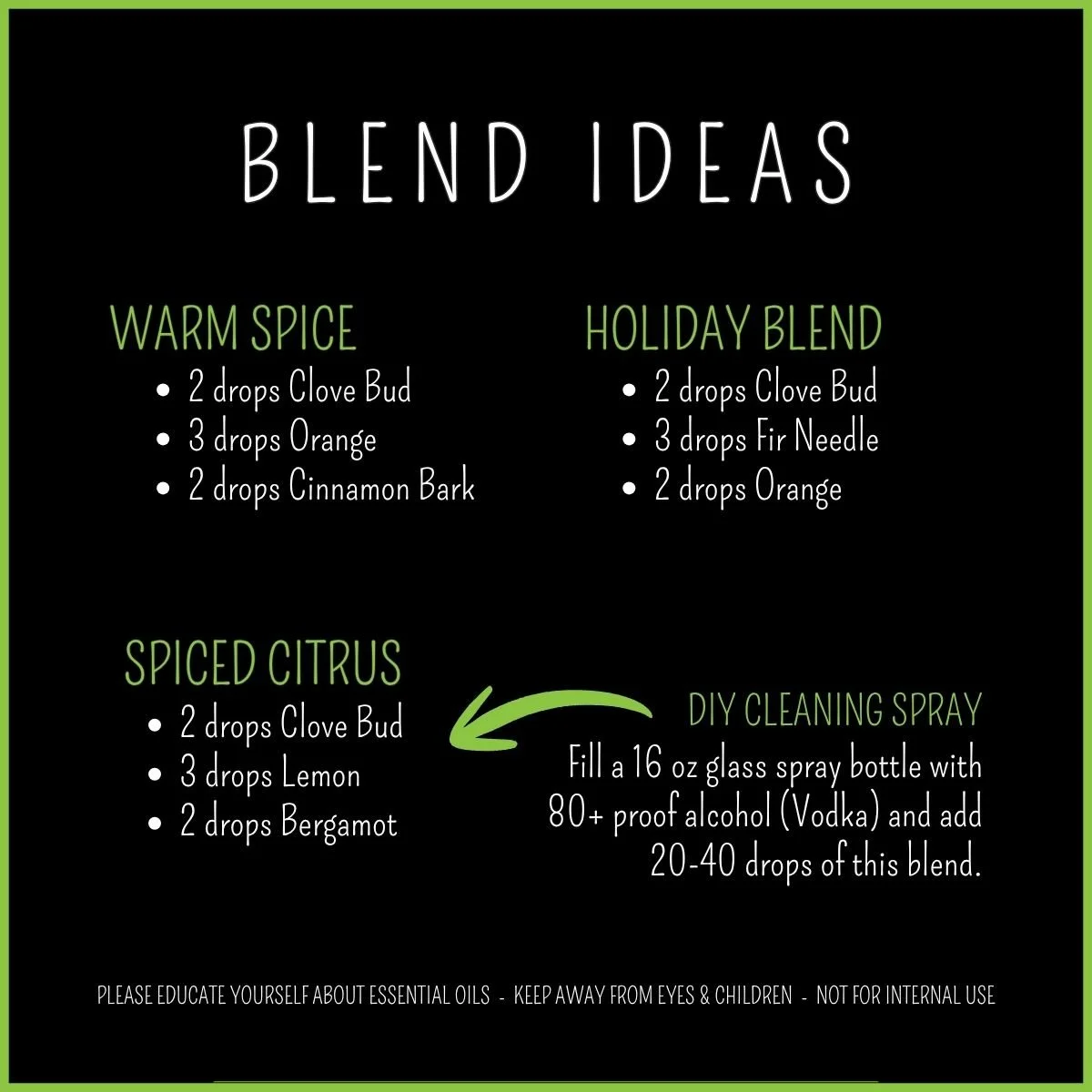 Clove Bud essential oil diffuser blend ideas
