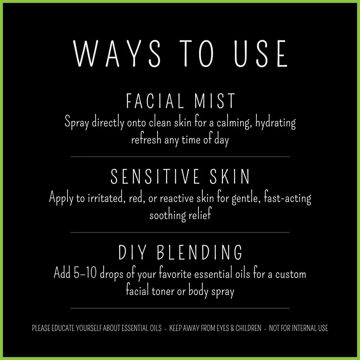 How to use Chamomile Floral Spray – facial mist, bedtime skin routine, linen spray