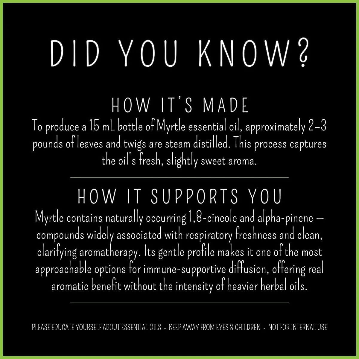 How Myrtle essential oil is made