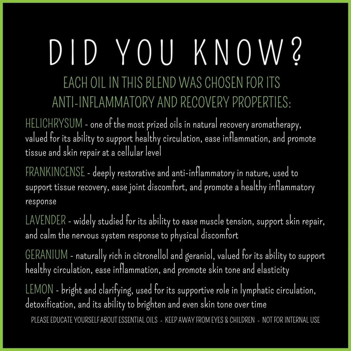 How Circulation blend supports muscle recovery and healthy circulation