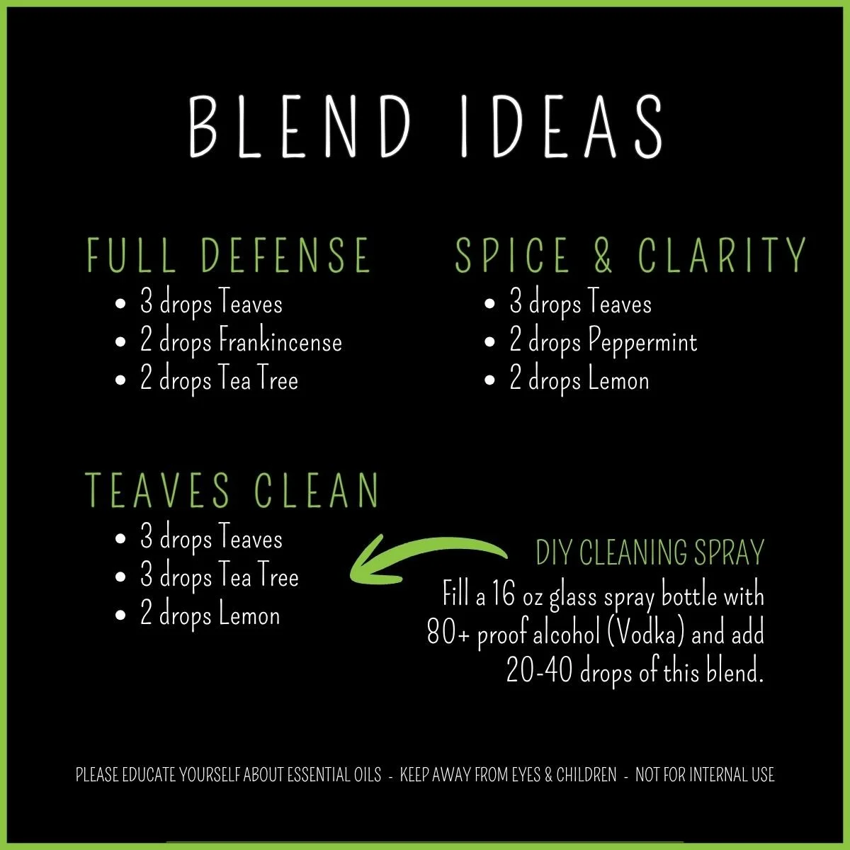 Teaves essential oil diffuser blend ideas – immune defense