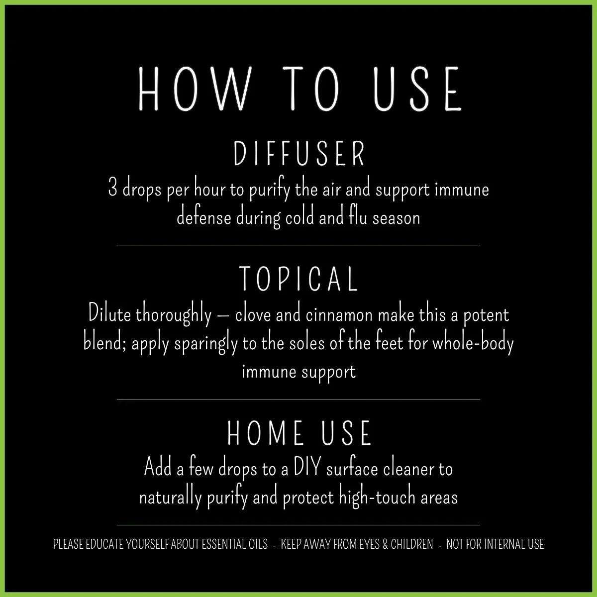 How to use Teaves essential oil blend – diffuser and steam