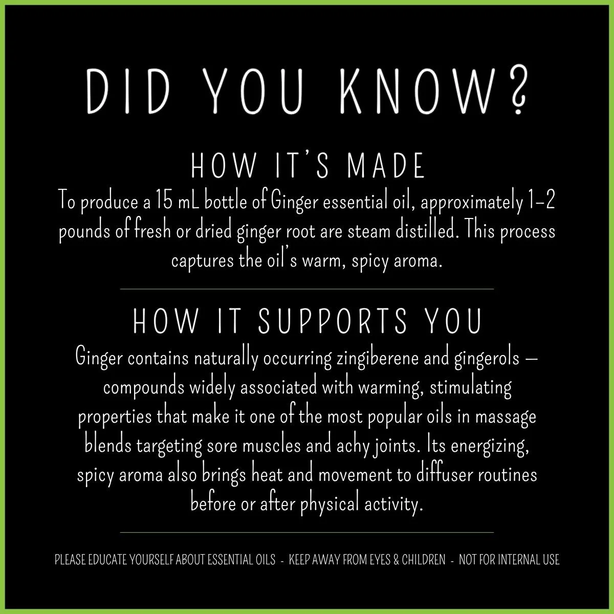 How Ginger essential oil is made