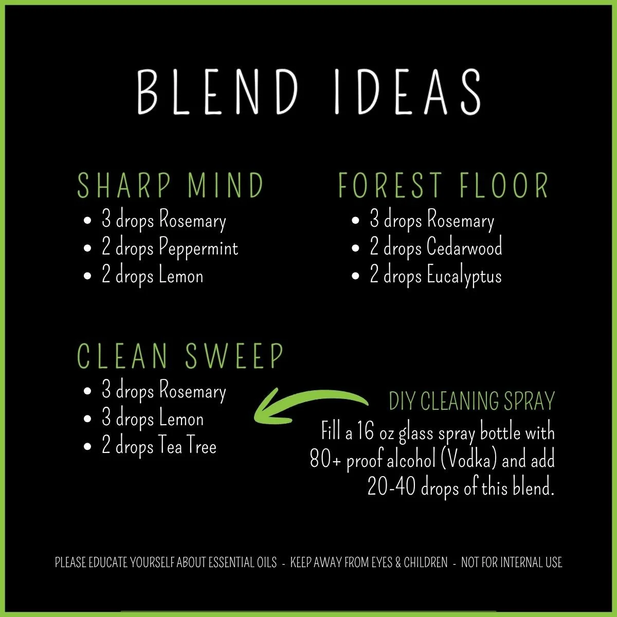 Rosemary essential oil diffuser blend ideas