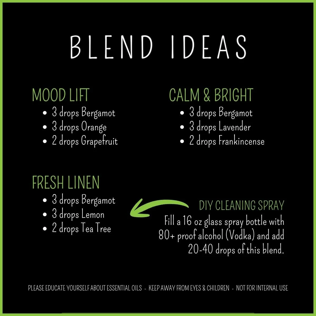 Bergamot essential oil diffuser blend ideas