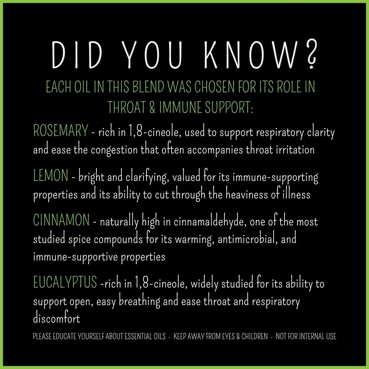 Sore Throat essential oil benefits