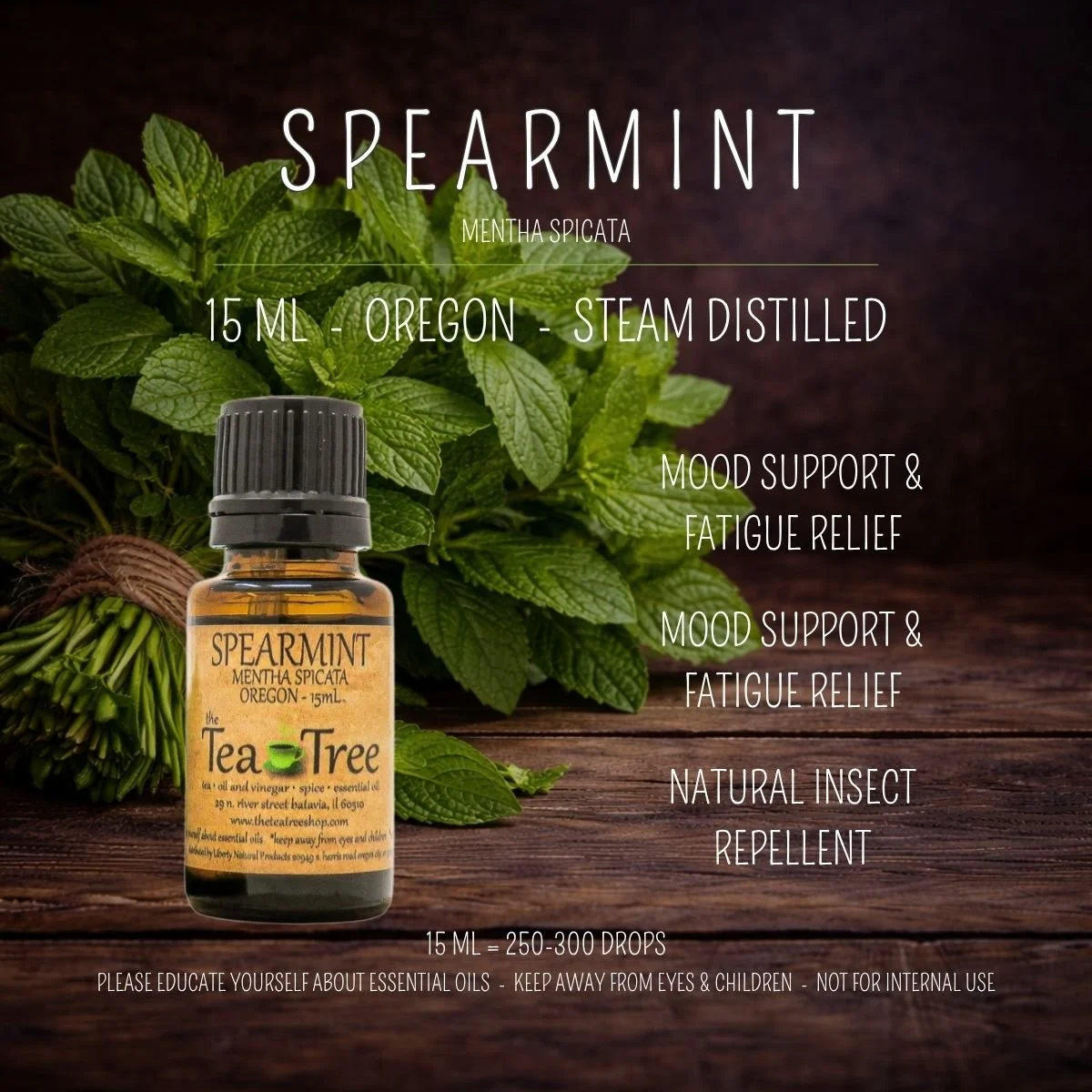 Spearmint essential oil 15mL – clean & fresh