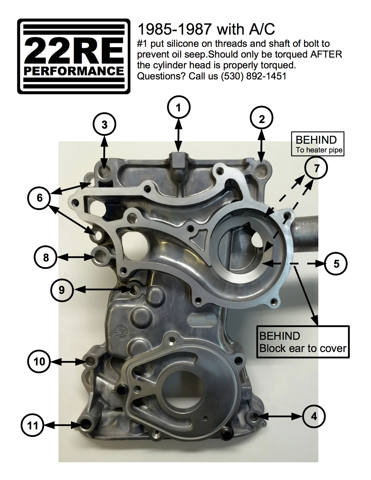timing cover hardware kits — 22RE Performance