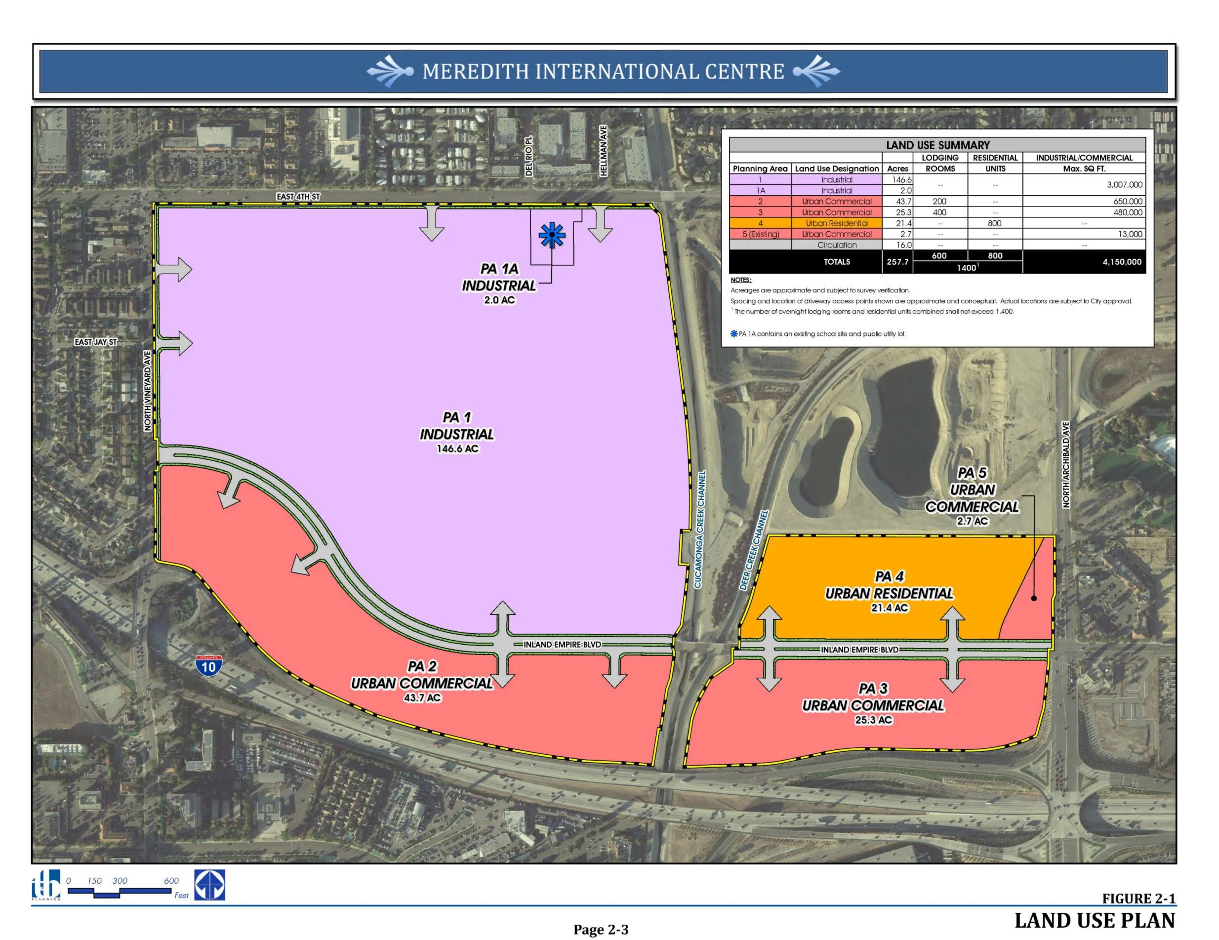 Description. (Document Link) Source: City of Ontario, California Meredith International Center Specific Plan. http://www.ontarioca.gov/planning/maps/specific-plan-land-use-maps-documents/meredith-international-center