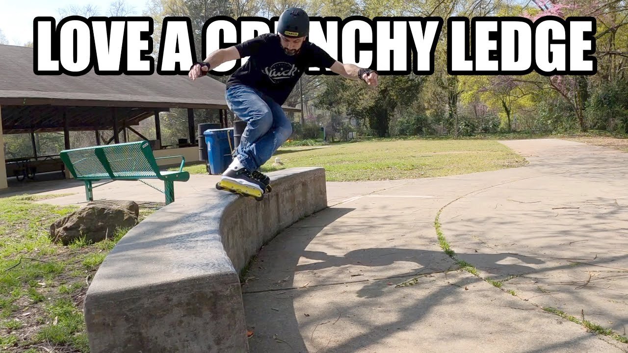 Back to Blading's skating a Crunchy Street Ledge