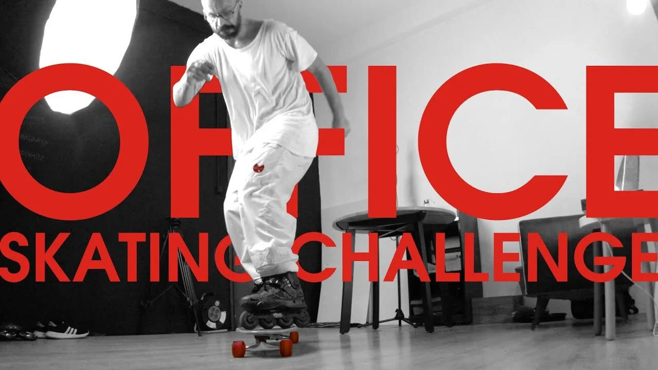 Ricardo Lino skates his home office