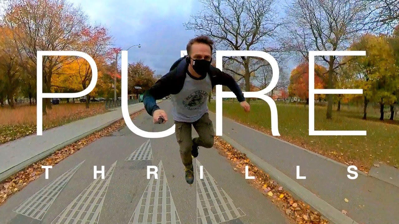 Bill Stoppard goes flying on his skates