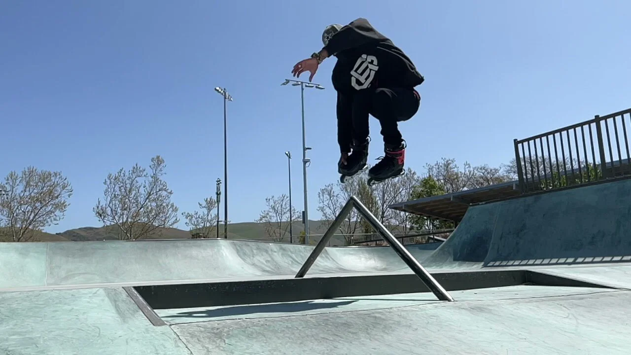 B Free Shreds Something At Milpitas Skatepark
