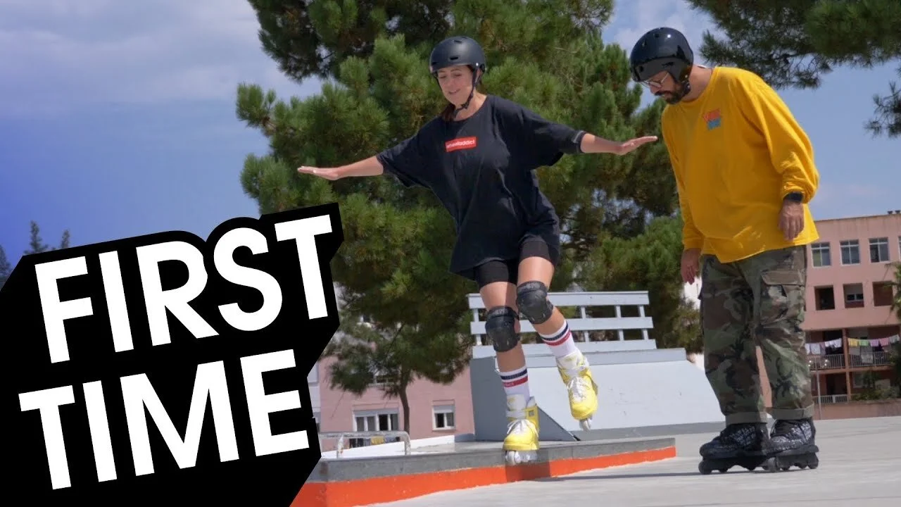 Ricardo Lino Teaches His Wife Aggressive Skating
