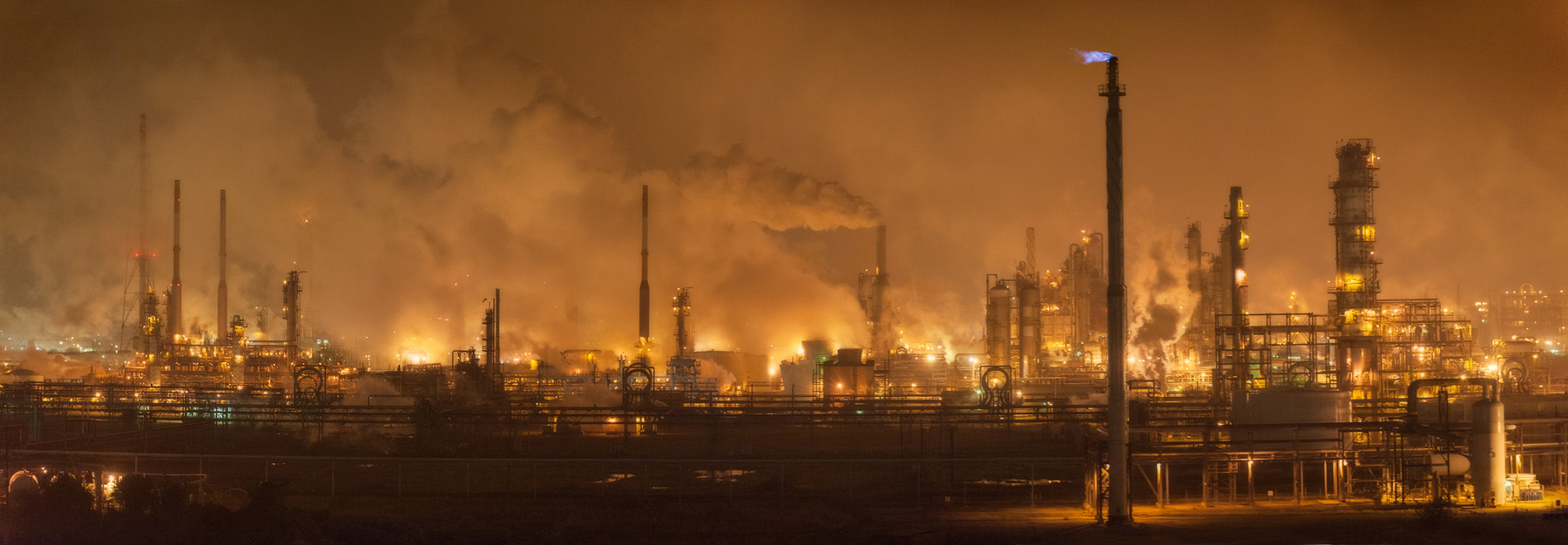 Chemical plants on the Houston Ship Channel. Photo: Louis Vest via Flickr