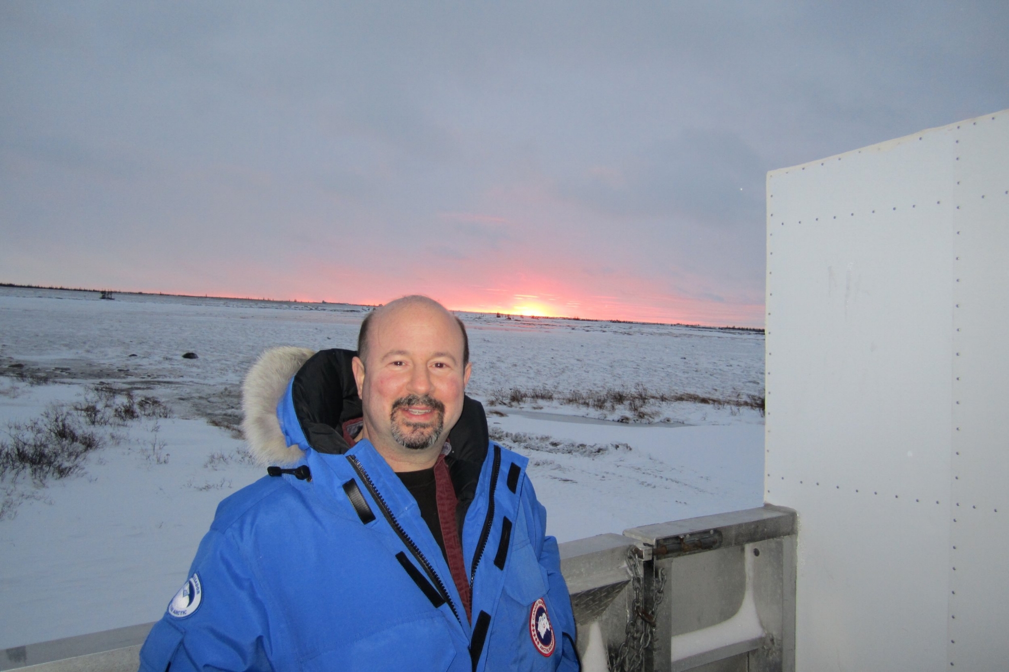 On a Tundra Buggy looking for polar bears in Churchill, Manitoba. (Photo credit: Michael Mann)
