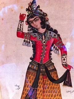 Portrait of a Qajar Woman. In Mahnaz's' private collection.