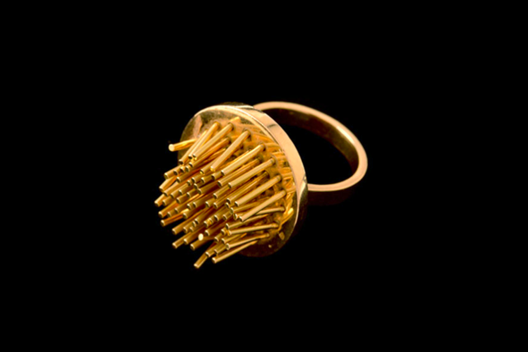 Pol Bury Kenetic Gold Ring